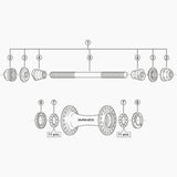 Shimano Hb-7710 Front Track Cone M9 X 16.7 Mm