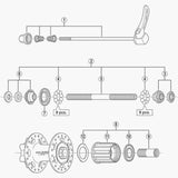 Shimano Fh-M756-A Complete Hub Axle, 146 Mm