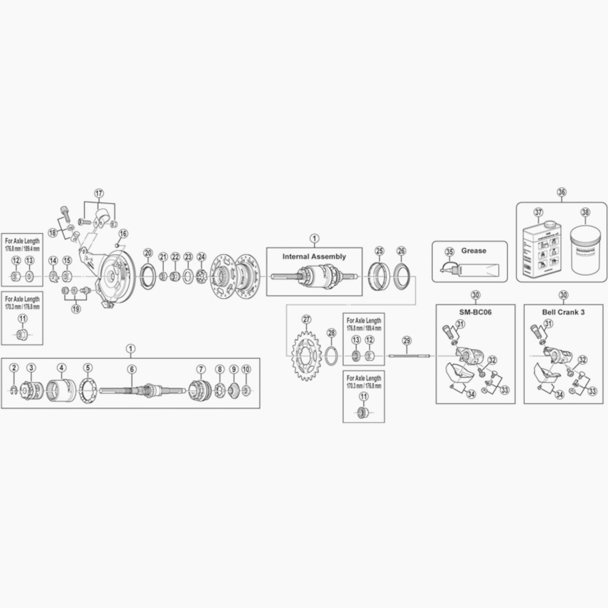 Shimano Sm-Bc06 Bell Crank Unit Spares & Accessories