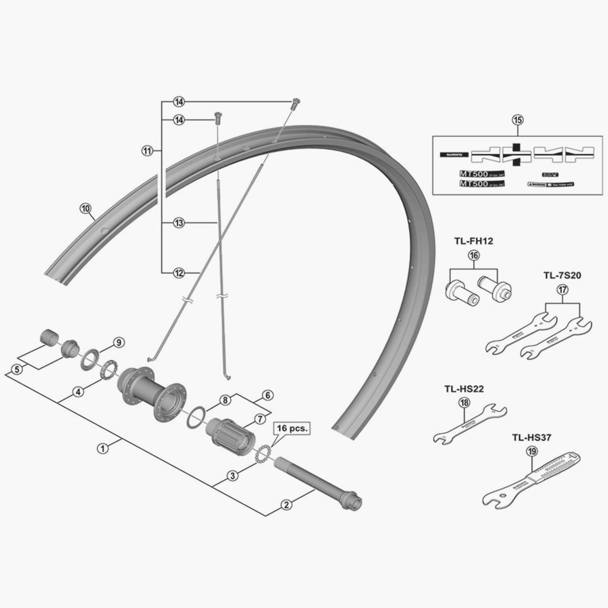 Shimano Wh-Mt500-Cl-R12-275 Right Hand Spoke, 270 Mm