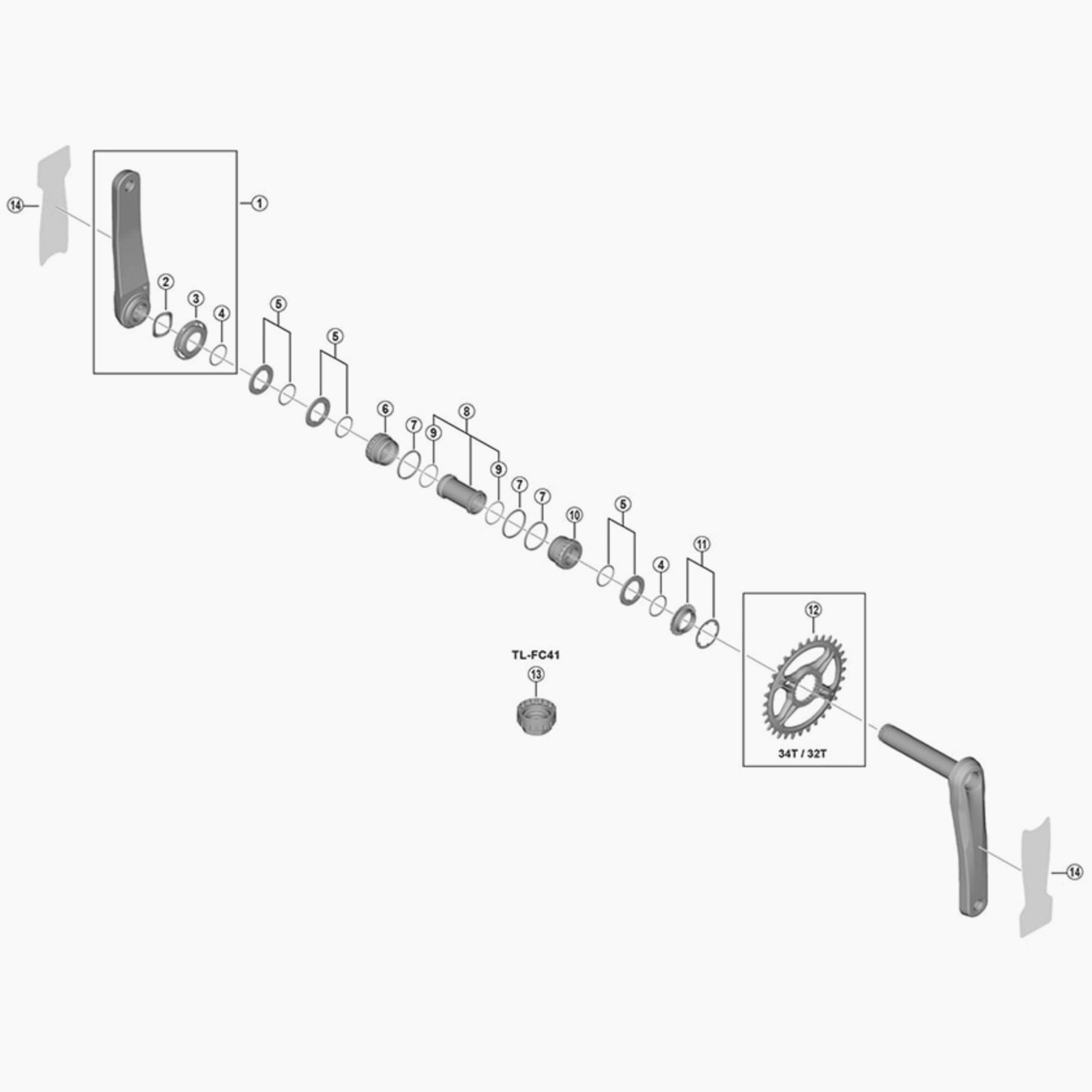 Shimano Fc-M9100 Adjust Nut Spares & Accesories