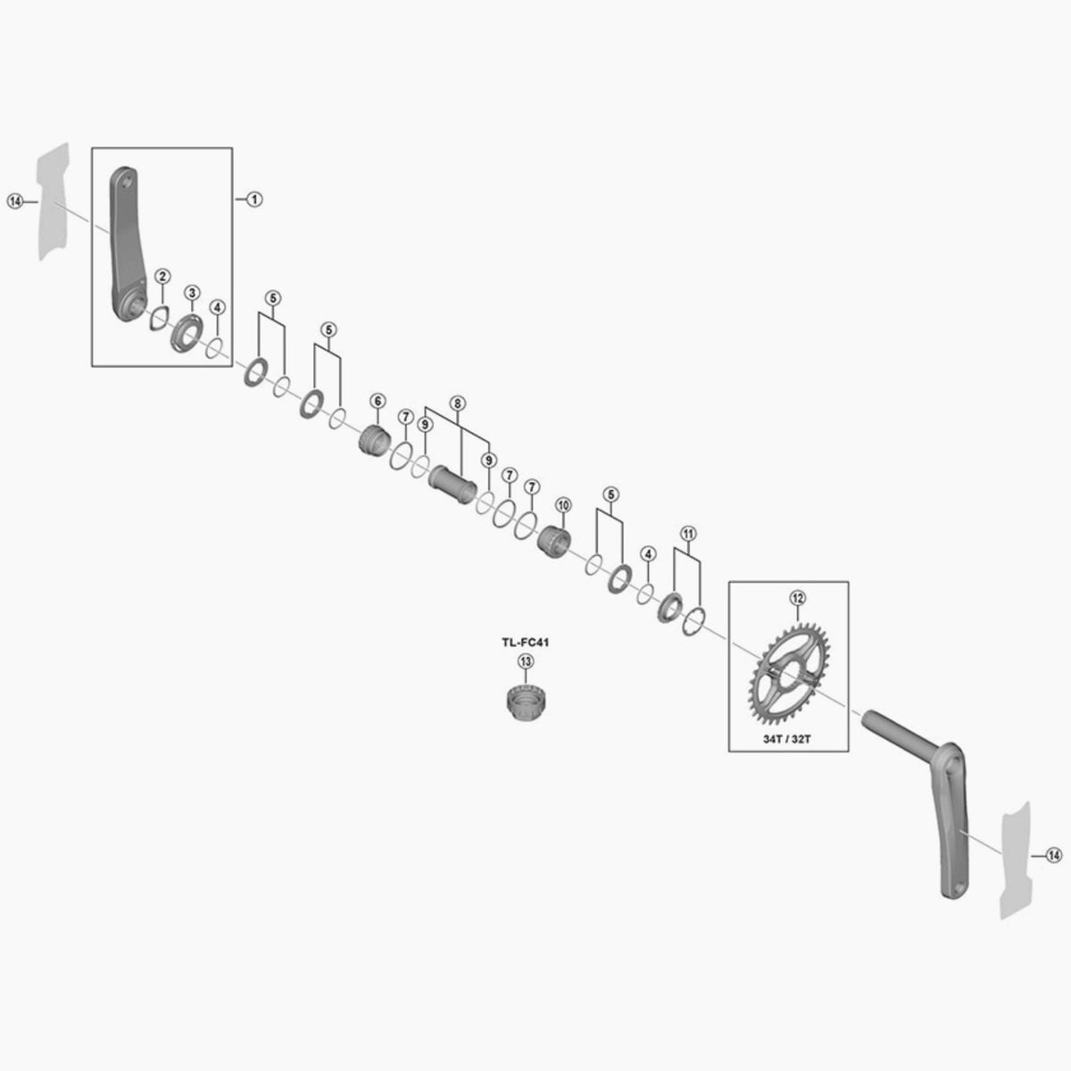 Shimano Fc-M9100 Adjust Nut Spares & Accesories