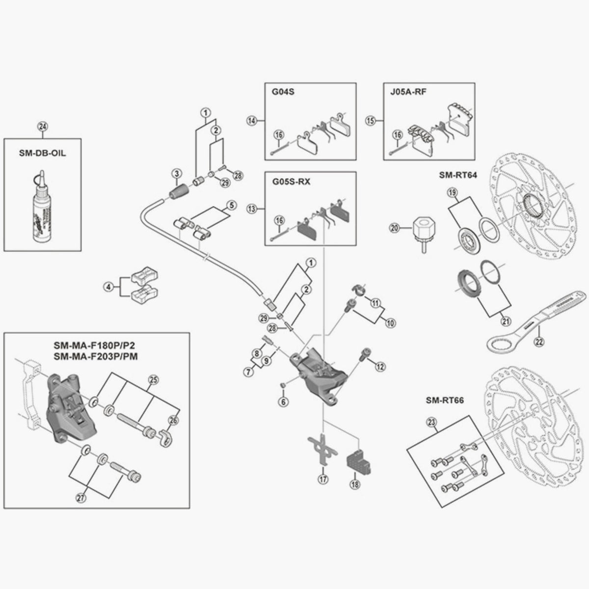 Shimano Br-M315 Pad Spacer Spares & Accessories