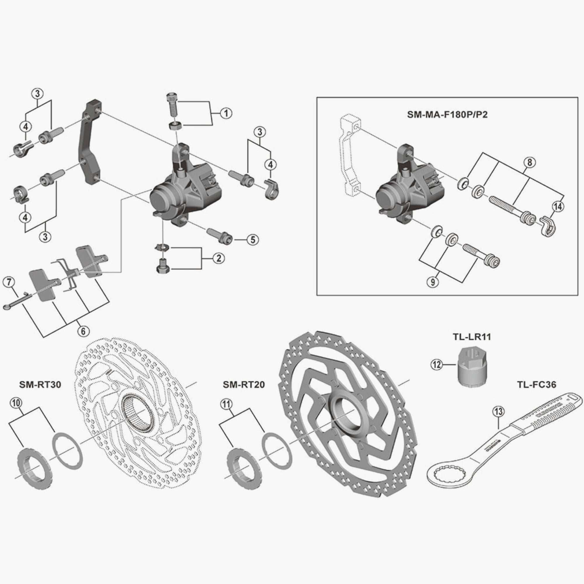 Shimano Sm-Rt10 Lock Ring And Washer Spares & Accessories