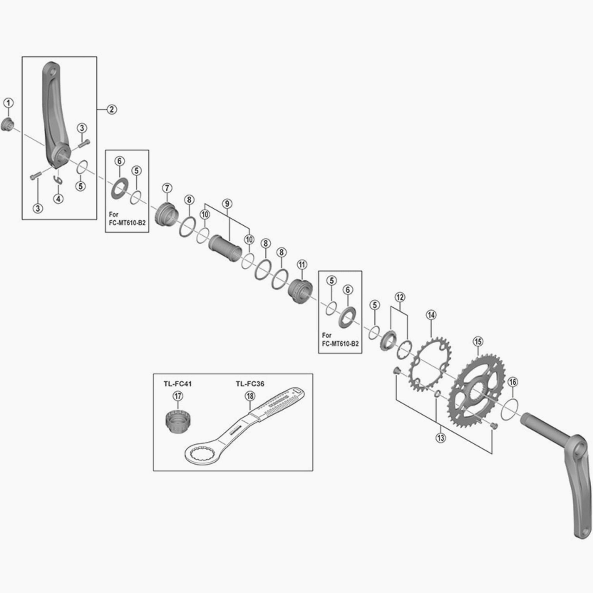 Shimano Fcmt610 Lh Crank Arm Unit 175Mm Spares & Accesories