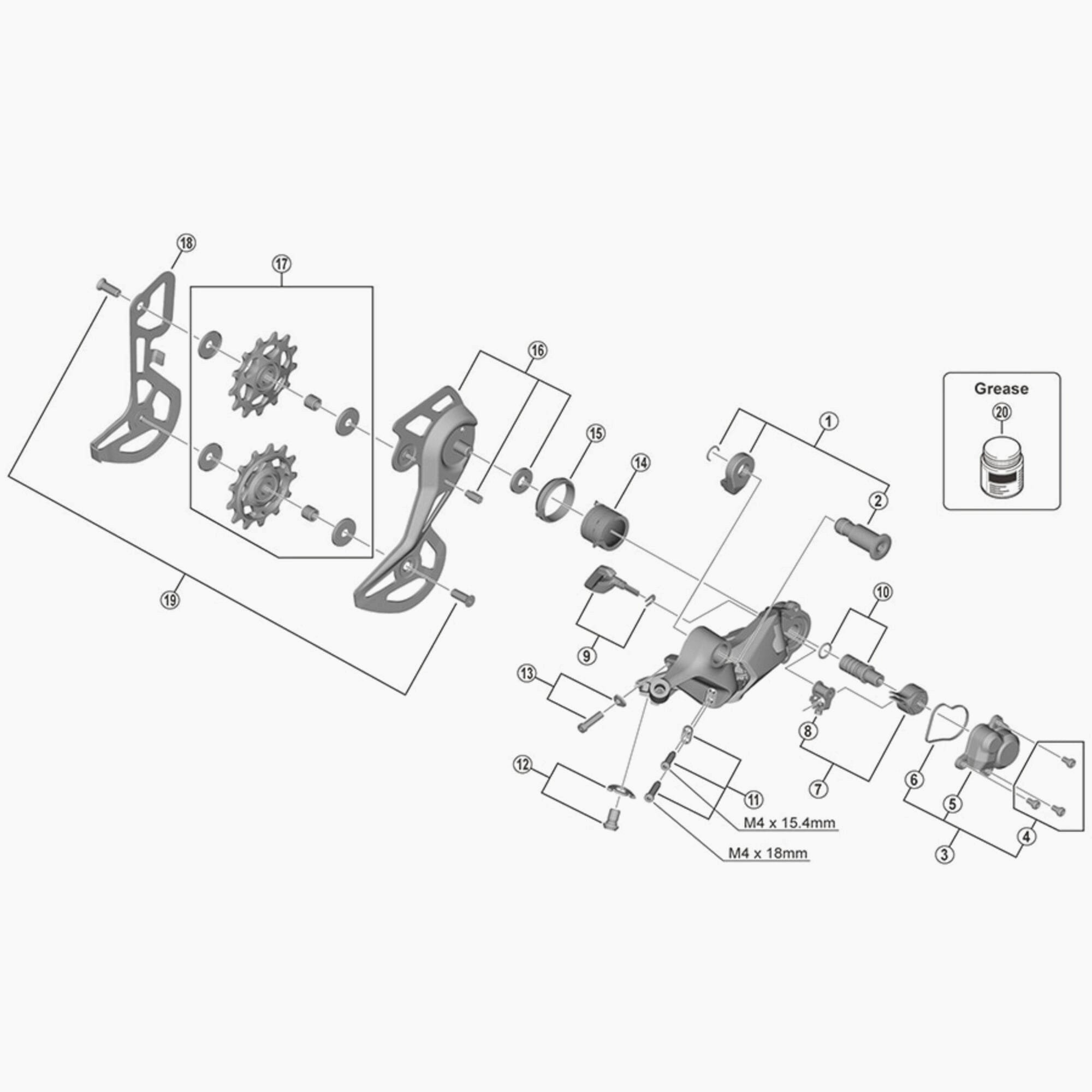 Shimano Rd-M5130-Gs Outer Plate Assembly Gs Spares & Accessories