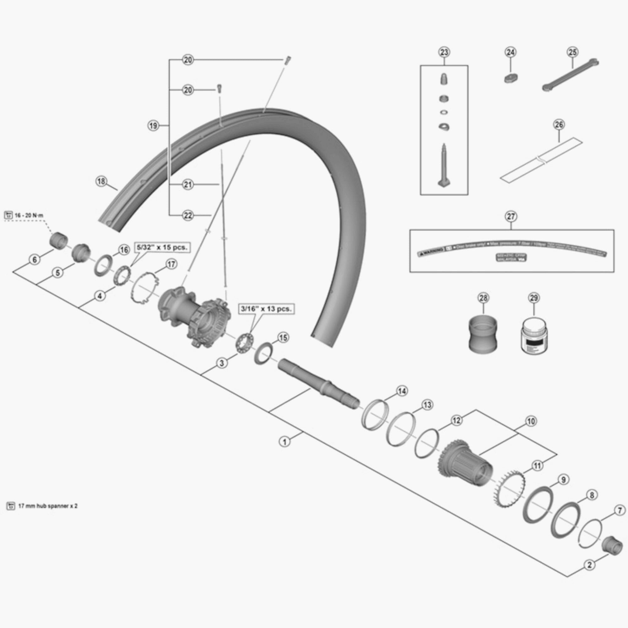 Shimano Wh-R9200-C50-Tu-R Stop Ring Wheel Spares