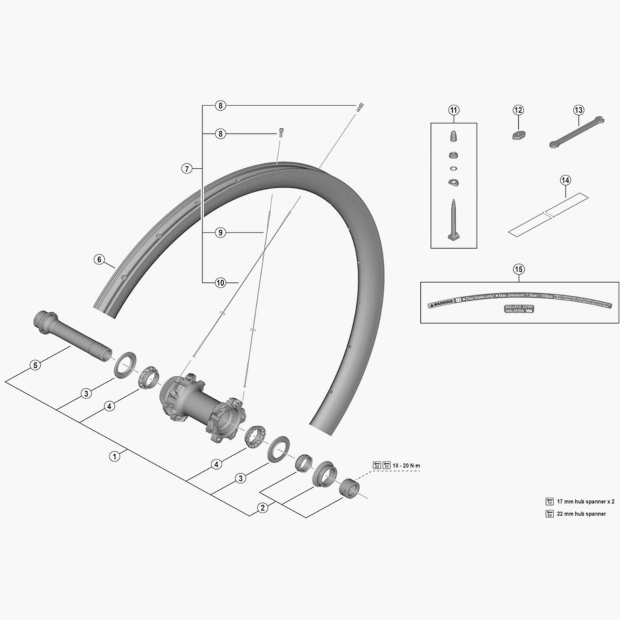 Shimano Wh-R9270-C36-Tl-F Right Hand Spoke 280.5 Mm Wheel Spares