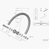 Shimano Wh-R9270-C36-Tl-F Right Hand Spoke 280.5 Mm Wheel Spares