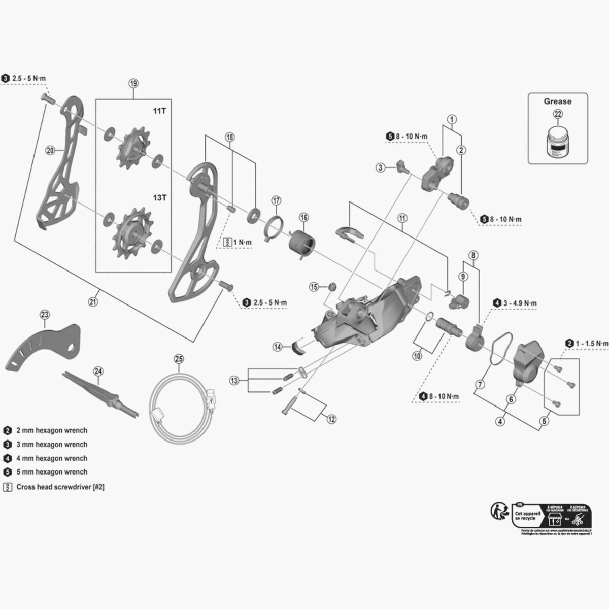 Shimano Rd-M8150-11 End Adjustment Screw And Plate Spares & Accessories