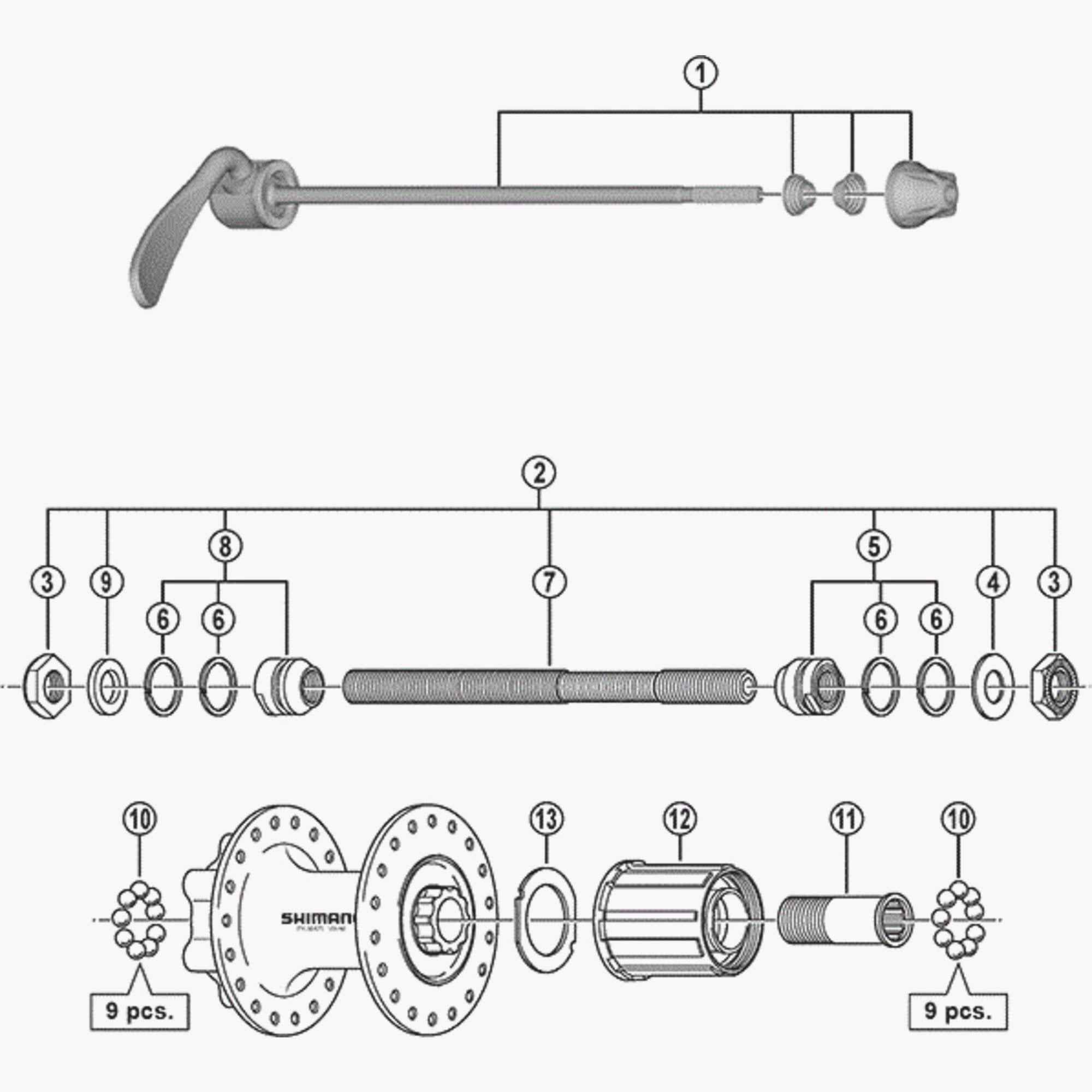 Shimano F/Body C201/Rm40 8 Speed