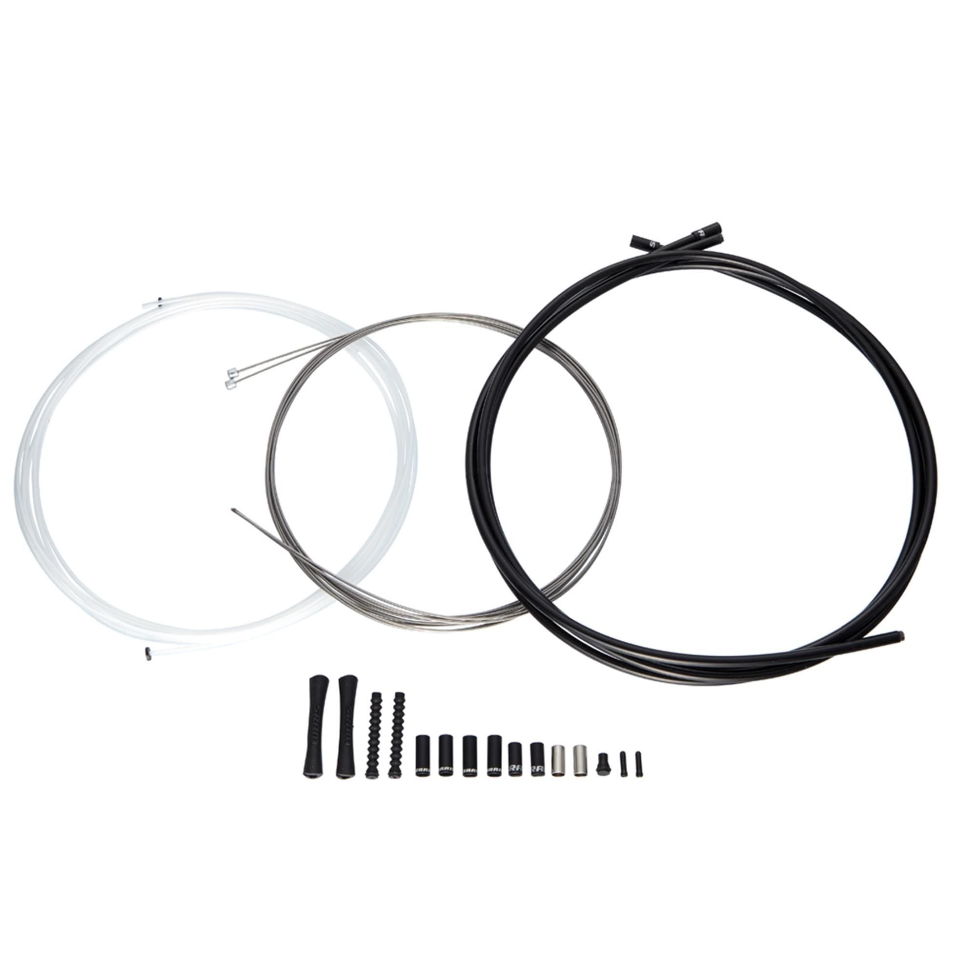 Sram Shift Cable Kit Black 4Mm Slickwire 1X (Includes 2300Mm X1.1Mm Slickwire Cable 2000X4Mm Housing 2 Aluminum Ferrules 2 End Caps) 1X MTB And Road Cables