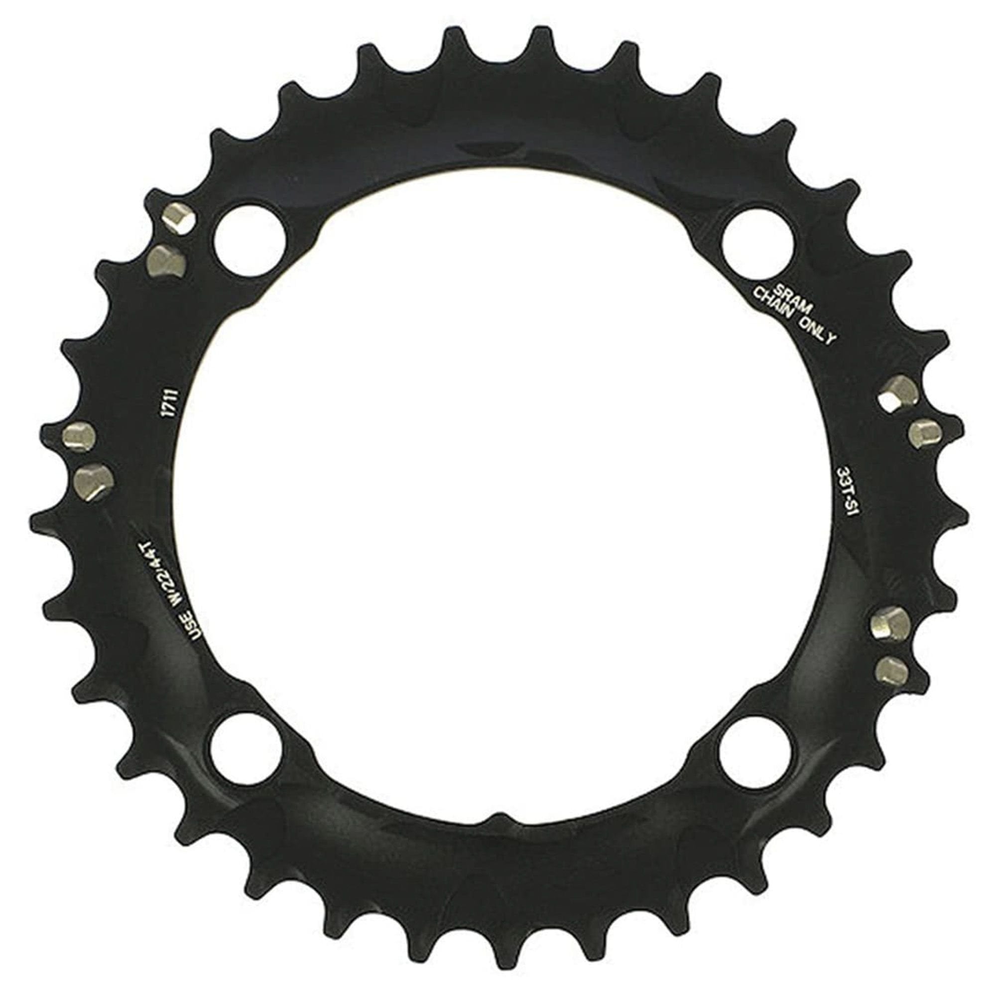 Sram Spare Chain Ring MTB 42T 120 S2 Al6 Long Pin Gxp Cnc 2X10 Blast Black Chain Ring