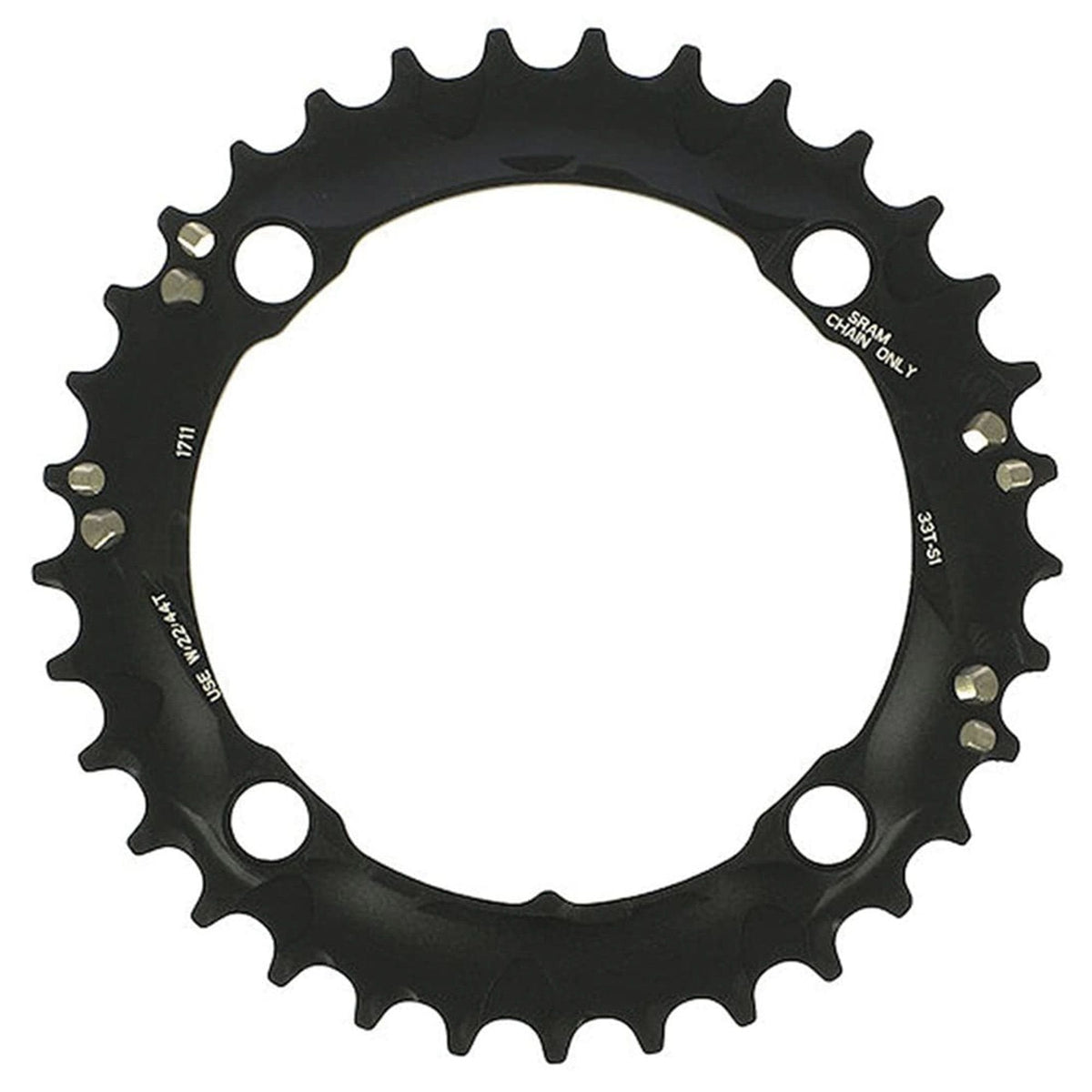 Sram Spare Chain Ring MTB 42T 120 S2 Al6 Long Pin Gxp Cnc 2X10 Blast Black Chain Ring