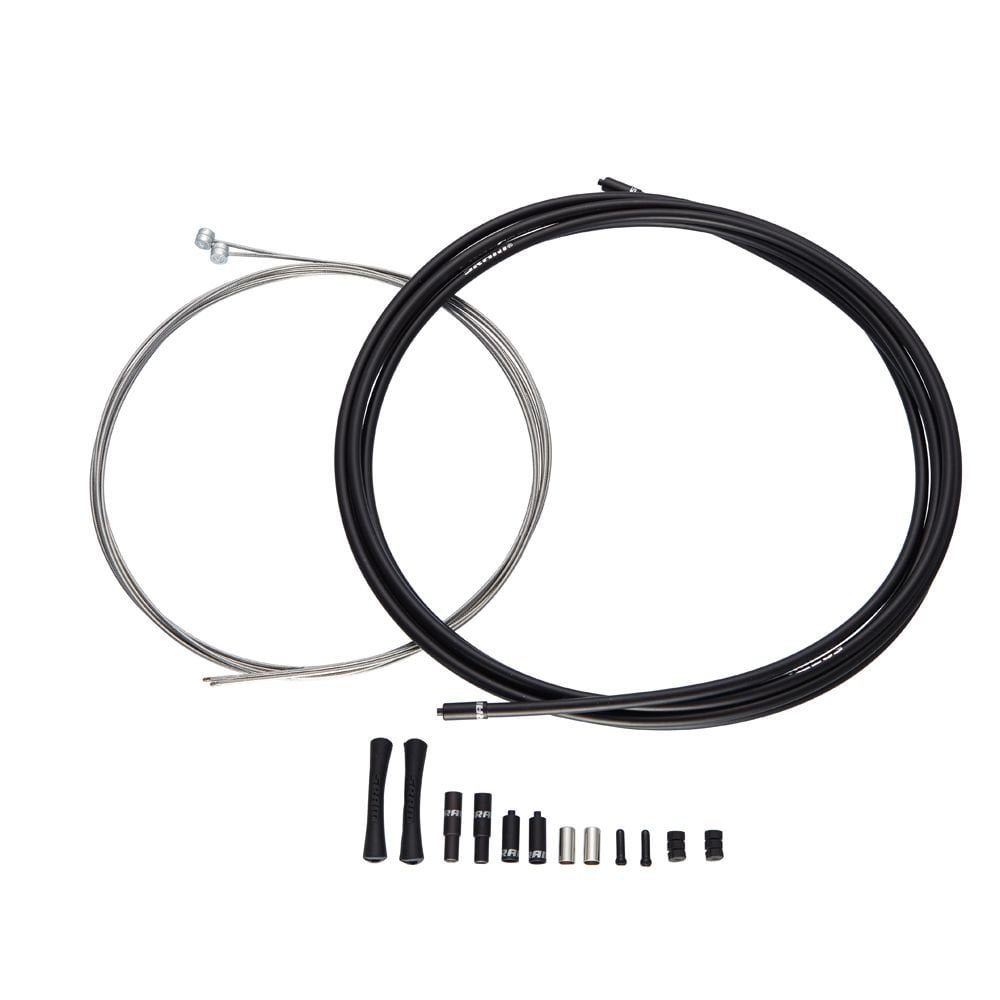 Sram Slickwire Road Brake Cable Kit 5Mm (1X 850Mm 1X 1750Mm 1.5Mm Coated Cables 5Mm Kevlar ® Reinforced Compression-Free Housing Ferrules End Caps Frame Protectors) Cables