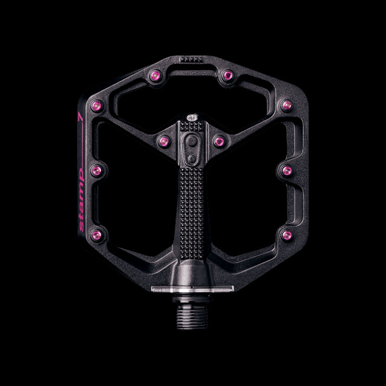 crank brothers crankbrothers mtb flat pedals stamp 7 black pink p108988