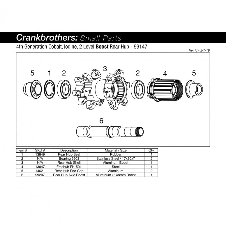 crank brothers crankbrothers wheel spares whl axle rr cobalt iodine boost 148mm p109555