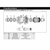 crank brothers crankbrothers wheel spares whl axle rr cobalt iodine boost 148mm p109555