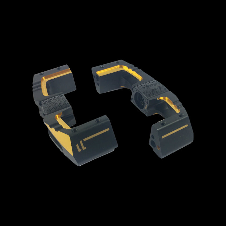 crank brothers crankbrothers pedal spares part pedal body mallet dh 11 left complete black gold p109183