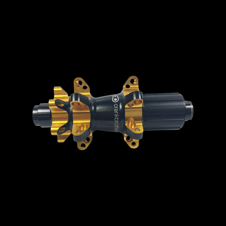 crank brothers crankbrothers wheel spares whl hub rr alloy 142mm l11 blk gold p109432