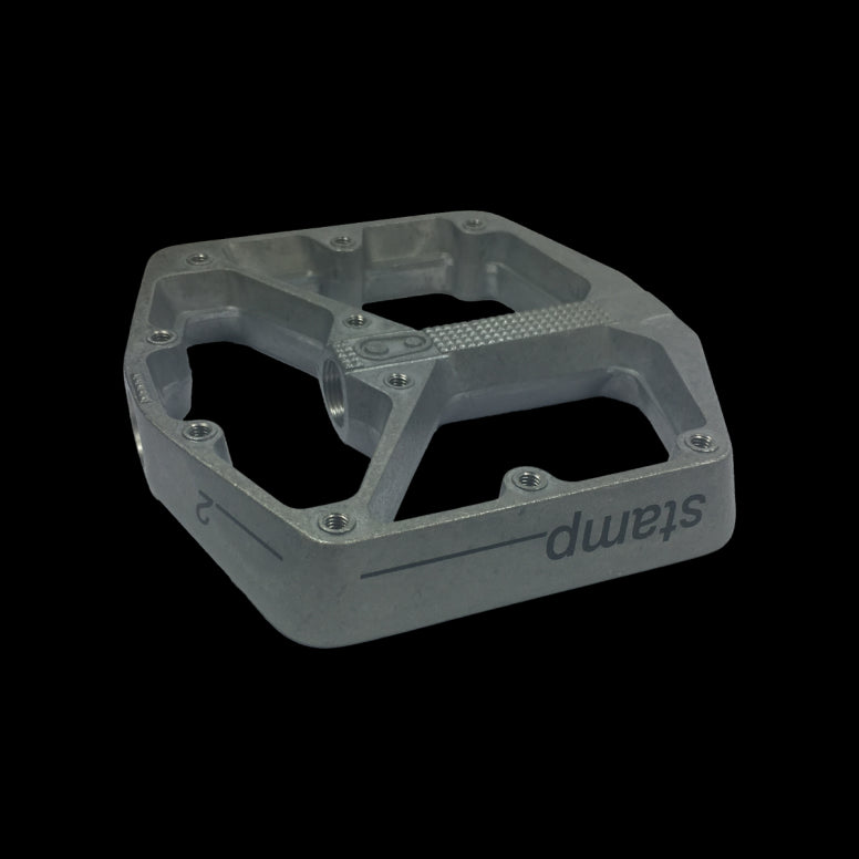 crank brothers crankbrothers pedal spares pdl body stamp 2 silver large left p109194