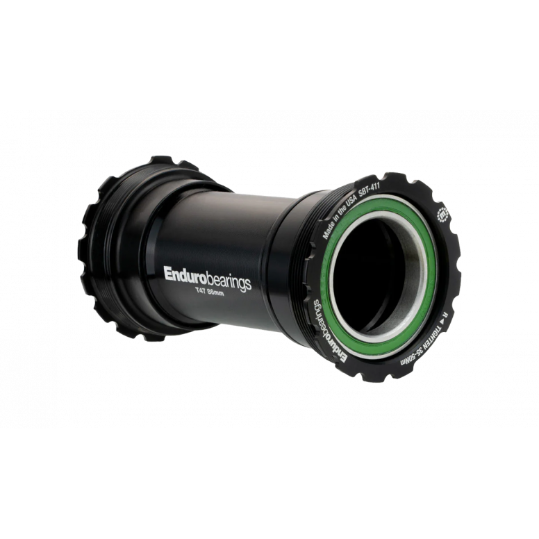 Enduro Bearings T47 internal bottom bracket with 440C stainless steel bearings for bike component durability and performance.