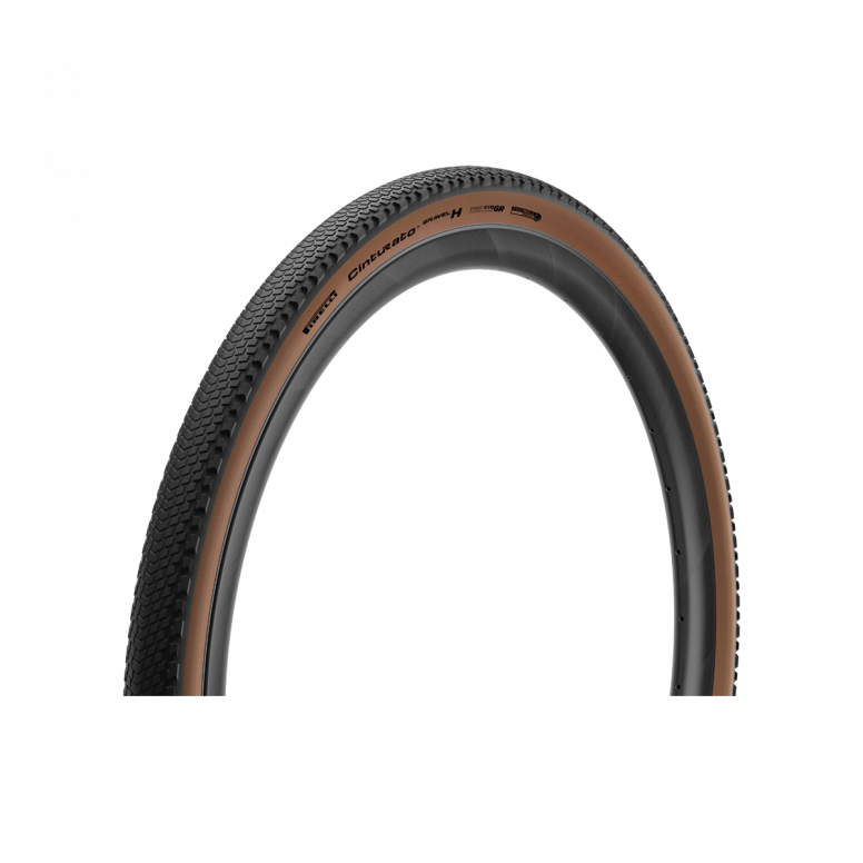 Pirelli Cinturato Gravel H tubeless-ready gravel bike tyre with rugged tread and high-performance design.