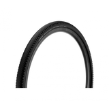 Pirelli Cinturato Gravel RH tubeless-ready performance tire for gravel racing, shown mounted on a bike wheel.