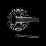 INPEAK Ultegra R8100 Powercrank-E Twin2 dual-sided power meter for Shimano crankset, showing the crankarm and power sensor.