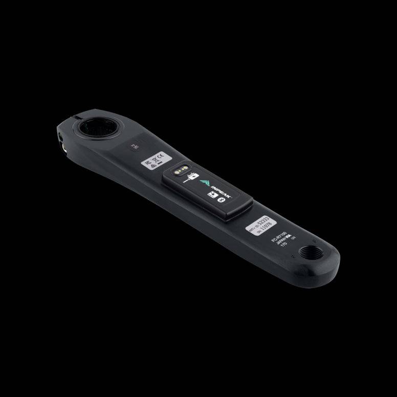 Inpeak 105 R7100 Powercrank-E single-sided power meter for Shimano 105 FC-R7100 crank, showing the crank arm and power sensor.