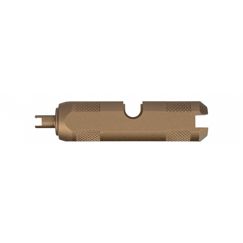 Topeak Valve Tool Team Issue showing a 3-in-1 Schrader and Presta valve core tool for bicycle workshops