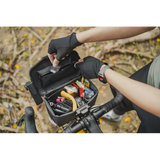 Topeak Elementa Dry Bag handlebar bag with weatherproof design, multi-mount adaptor for cycle computers and cameras.