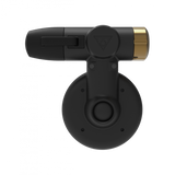 Topeak Shuttle Gauge Digital 2.0 tire pressure gauge showing pressure readings, compatible with Presta and Schrader valves.