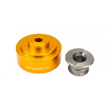 Enduro Bearings BRT-040-BB86/92 adapter cup and puller for press-fit bearings, shown in a workshop setting.