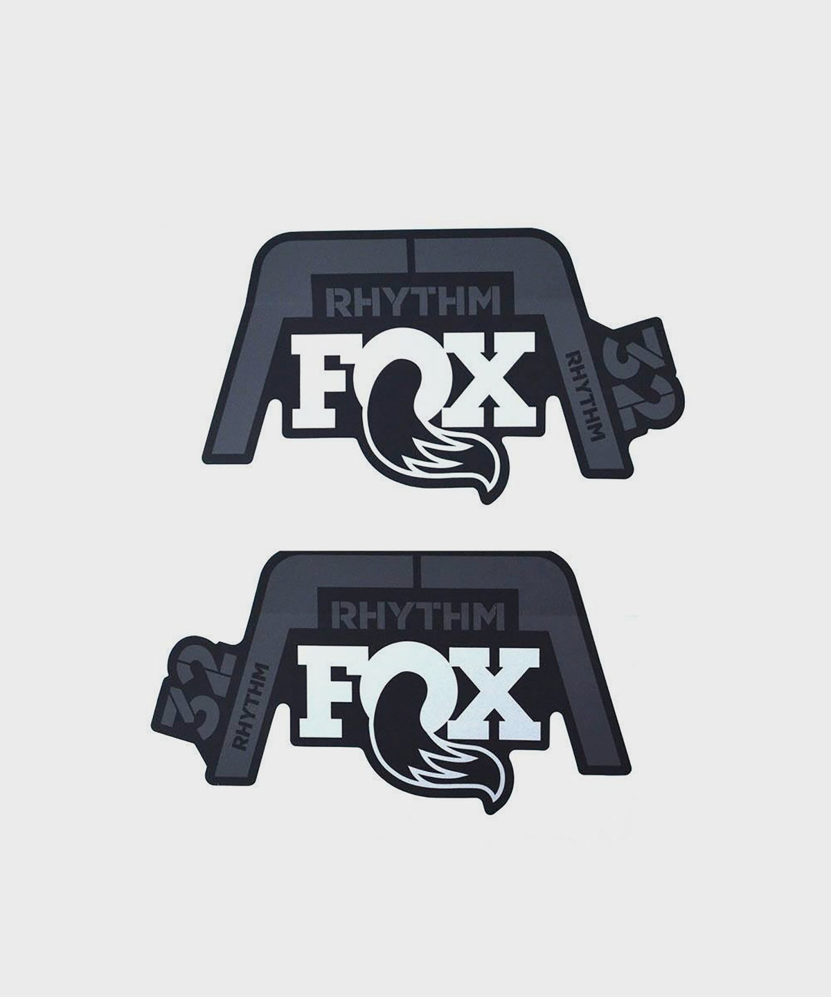 Fox Fork 32 Rhythm Decal Kit Gray Logo / Matte Black 2020