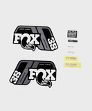 Fox Fork 38 Decal Kit: P-S Grey Logo Matte Black 2021
