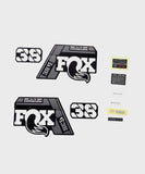 Fox Fork 38 Decal Kit: P-SE E-Bike+ Grey Logo Matte Black 2021