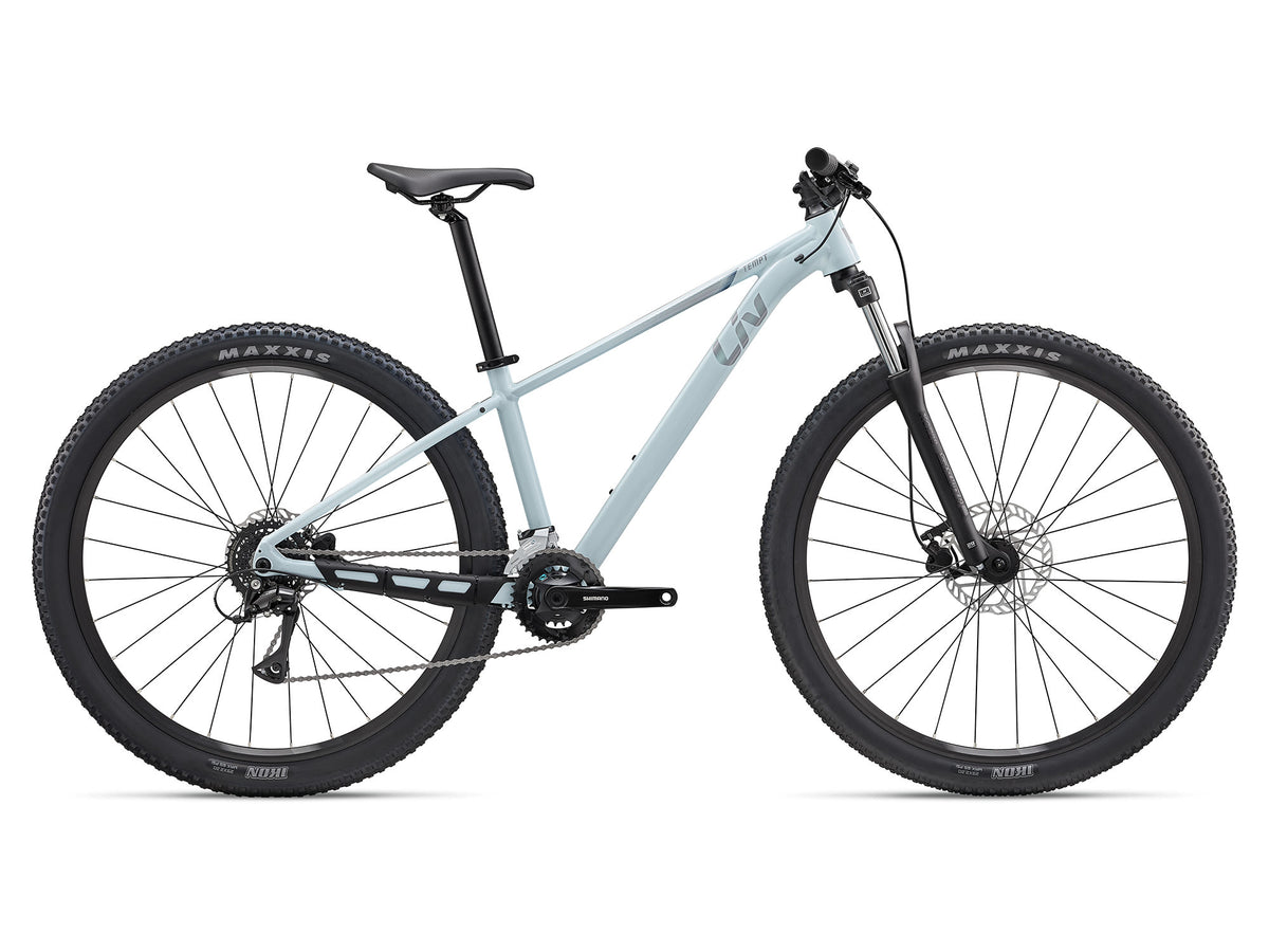 Liv Tempt 3 2027 mountain bike with ALUXX aluminum frame and trail features, ready for off-road cycling adventures.