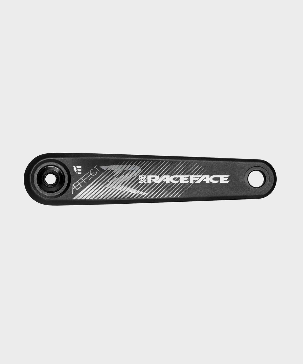 Race Face AEffect-R alloy E-bike crank arms for Bosch, TQ, Brose, and DJI motors, lightweight bike component for e-mountain bikes.