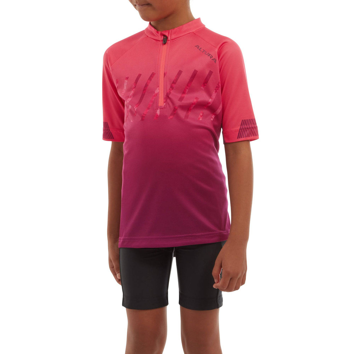 Altura Kids Airstream short sleeve cycling jersey with rear pockets, breathable fit, designed for active children.