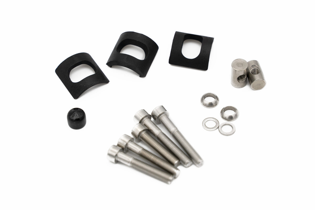 Aenomaly SwitchGrade Fitting Kit B for dropper seatpost installation and adjustment, showing components and fittings.