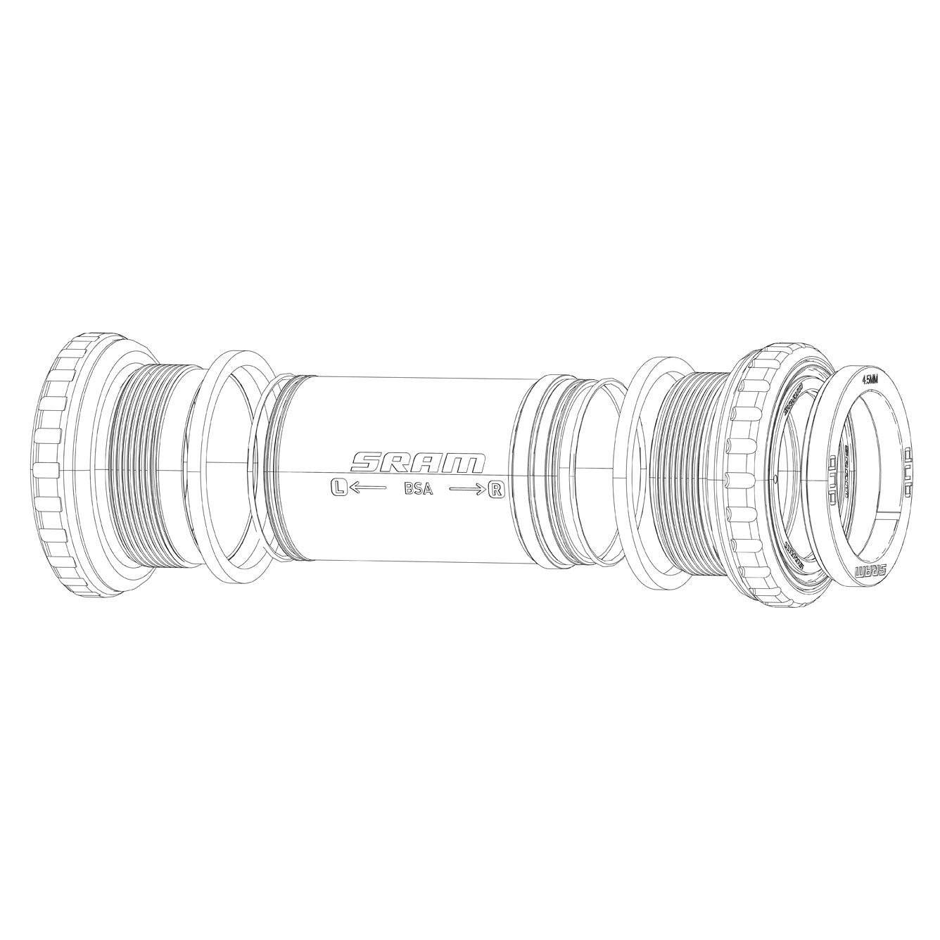 sram spares bottom bracket bottom bracket shield and wave washer assy p44774