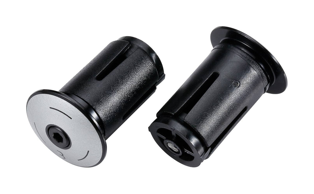 BBB ScrewOn Alu Bar End Caps for road bike handlebars, Ø18-22mm handlebar tape set, durable aluminum components.