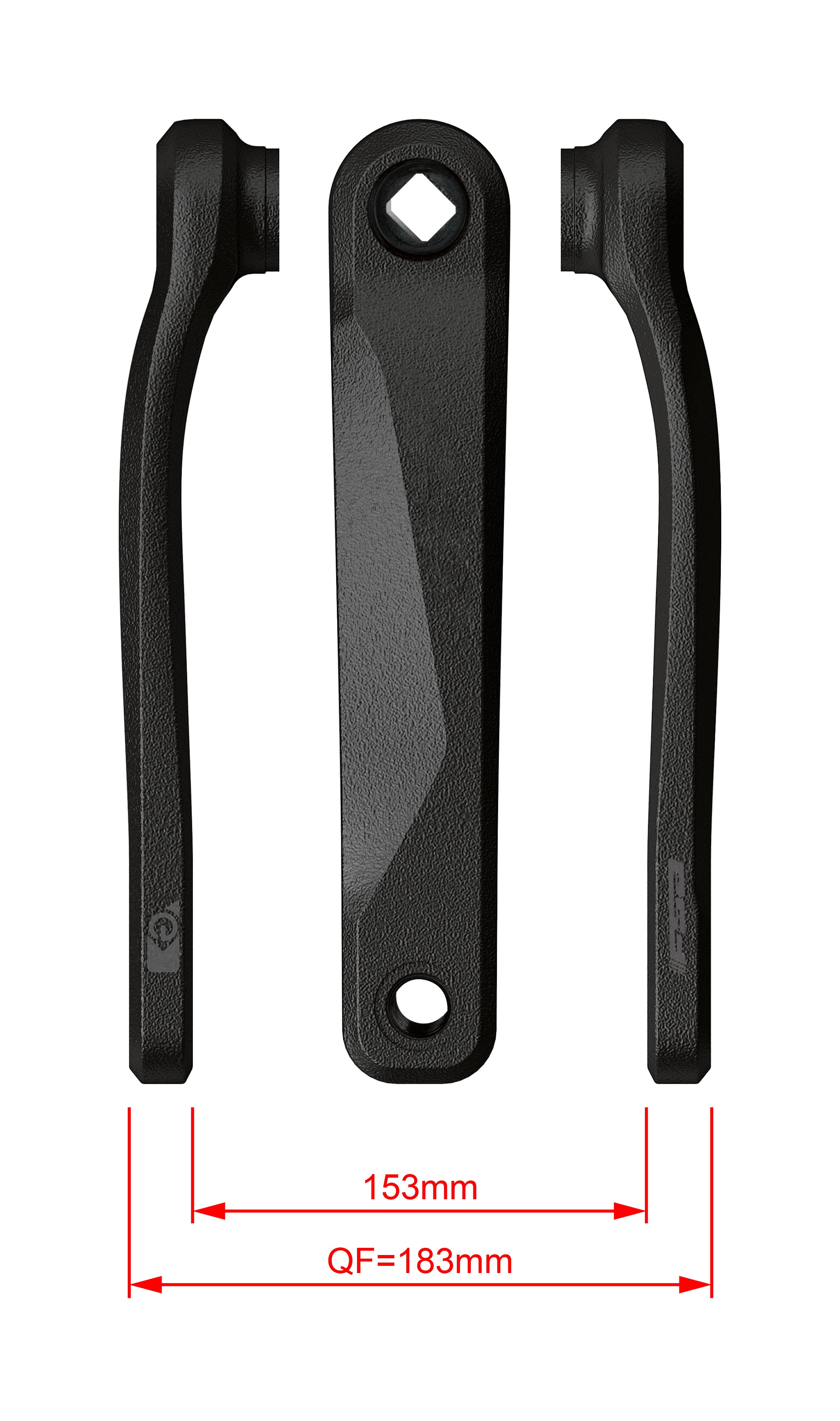 FSA Ebike Chainset CK-220 JIS 20.0mm Black