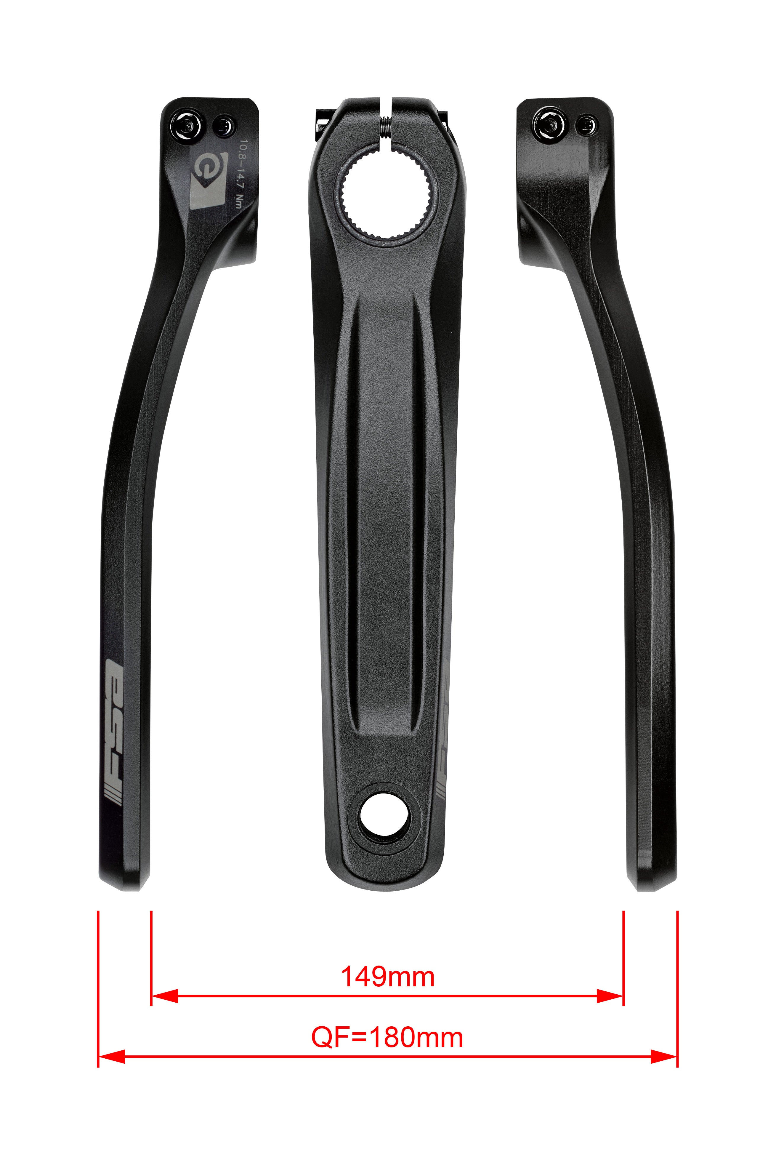 FSA Cranks - Ebike Chainset CK-751 Shimano E8000 28.0mm Black