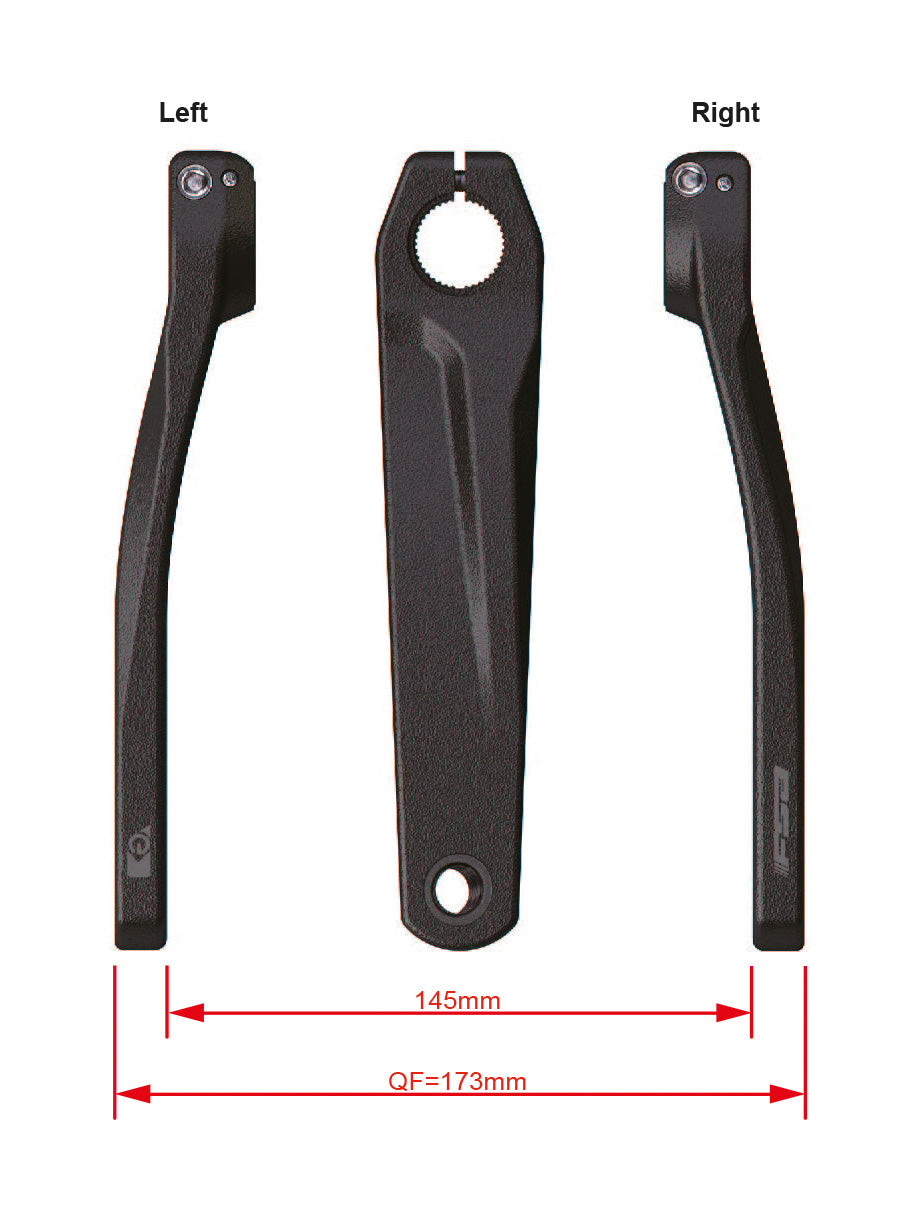 FSA Cranks - Ebike Chainset CK-752 Shimano EP800 24.0mm Black