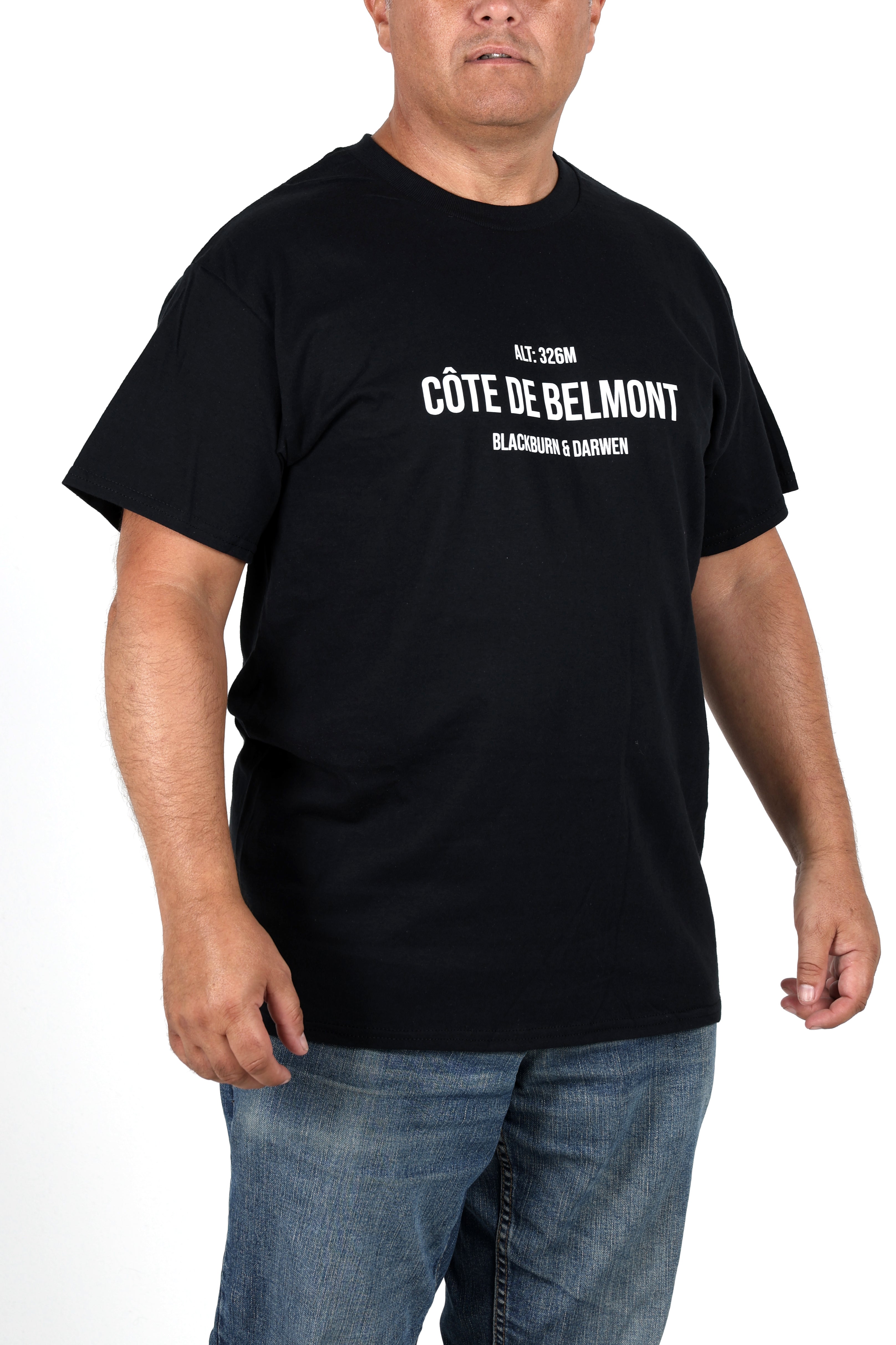 Global Cycling Club Tour de France 2027 T-Shirt featuring a graphic design and branding on a casual cycling clothing item.