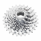 MicroSHIFT G-Series 11-speed road bike cassette with aluminum spider carrier, showing the lightweight, durable components.