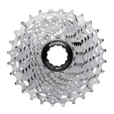 MicroSHIFT G-Series 11-speed road bike cassette with aluminum spider carrier for smooth gear shifting on cycling components.