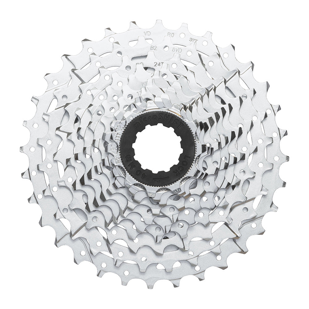 MicroSHIFT H-Series 10-speed steel cassette for HG hubs, durable bike component with precise shifting performance.